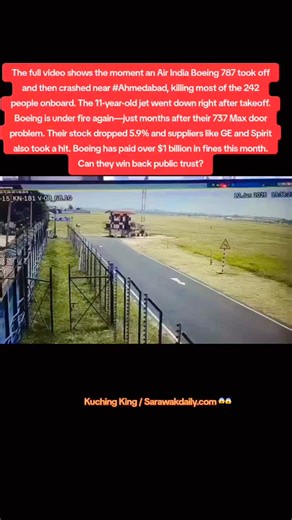 23K views · 45 reactions | Air India Boeing 787 Crash Caught on...