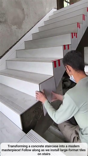 Tiling a Modern Staircase