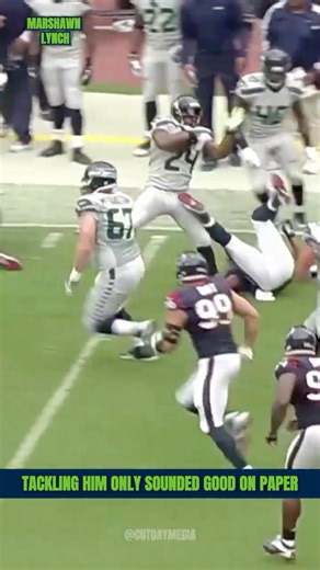 Tackling Marshawn Lynch Was a Tall Task 😤