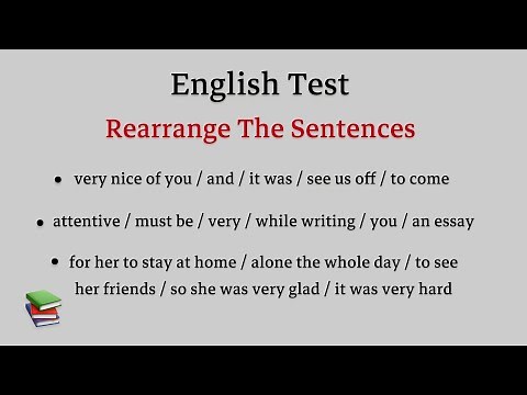Learn English | Grammar | English Quiz | Test | Rearrange the sentences