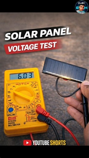 How to Check Solar Panel Voltage | Multimeter Test#shorts