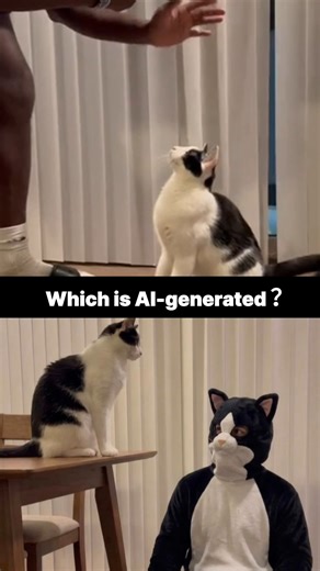 HitPaw on Instagram: "Human training cat vs. cat training human Can you guess which one is AI-generated? Drop your answer in the comments below! Video generated by HitPaw VikPea #cat #catmemes #aicat #aivideo #aigenerated #hitpaw #hitpawai #aiart #funnycat #hitpawvikpea #aitools"