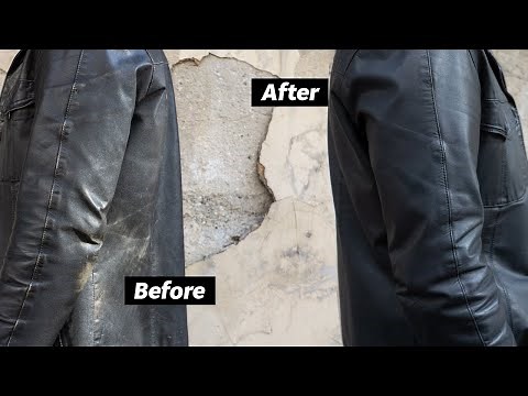 How to make a vintage leather jacket Restoration /Repair /Care / Condition /ASMR