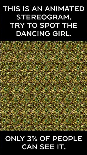 Animated 3D stereogram with a dancing girl hidden inside – only 3% can see this illusion!