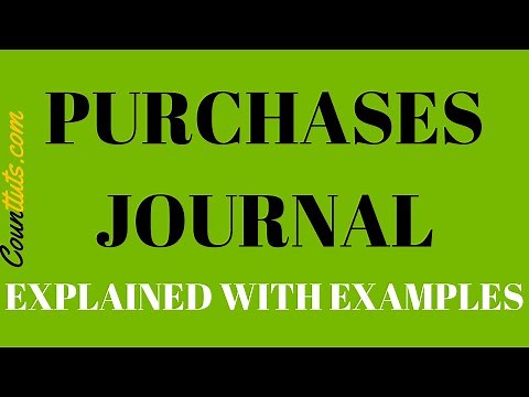Purchases Journal | Explained with Example