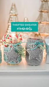 82 reactions · 3 comments | Remember the thrifted sweater mittens I made? Let's use more of the sweater to make DIY Christmas ornaments! I love these for decorating gifts, or as a unique touch on the tree. What do you think? #thediymommy #upcycling #DIYChristmas #diyproject | Cozy DIY Home | Facebook