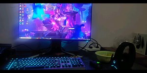 外星人全家桶 真的香 外星人aw2721d显示器加aw988耳机键鼠套装