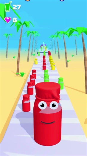 Juice Bottle RUN CHALLENGE lev 37– Mixing All Fruit 🍉🤣 #juicerun #cartoongame #viralshorts