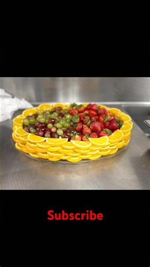 Fruit tray using a knife ￼￼￼that I made.