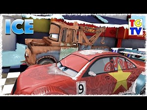 Cars Fast as Lightning - Long Ge ICE Racer VS Finn, Mater, McQueen