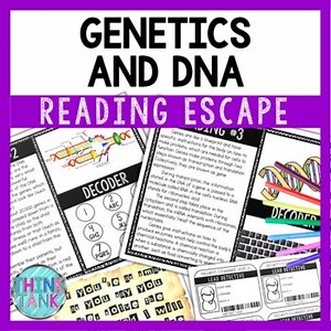 Genetics and DNA Reading Comprehension and Puzzle Escape Room
