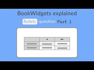 How to create a rubric in BookWidgets - Part 1