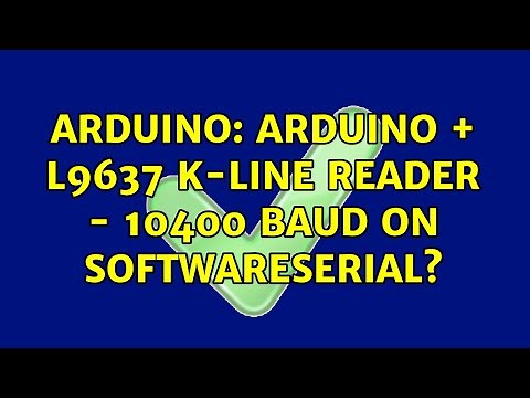 Arduino: Arduino + L9637 K-Line reader - 10400 baud on SoftwareSerial? (2 Solutions!!)