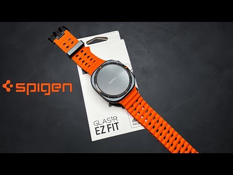 Samsung Galaxy Watch Ultra Spigen Glastr EZFIT Screen Protector install!