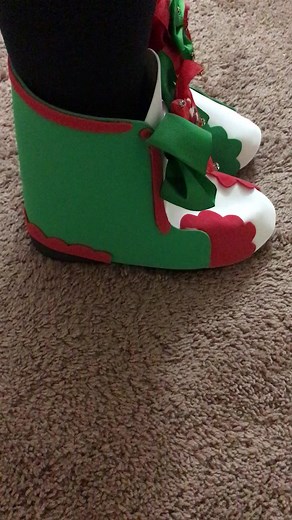 Elf Shoes Crafted from Foam for Christmas Fun