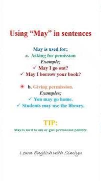 Sound Polite in English! Learn how to use MAY in 60 Seconds