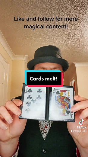 Melting cards. #magic #cardmagic #cardmagician #magicians #wizard #magician #magiciansoftiktok #mindreader #fyp #foryoupage #foryourpage #illusion #foryou #magictrick #magictok