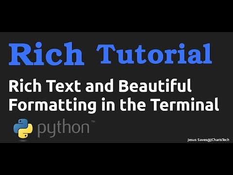 Rich Text and Beautiful Formatting in the Terminal with Python Rich