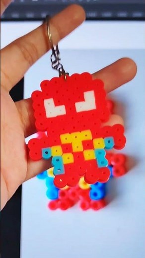 Perler beads compilation | fuse beads & melty beads keychain creation #fusebeads #perlerbeads
