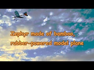 Zephyr made of bamboo, rubber-powered 13" wingspan model plane