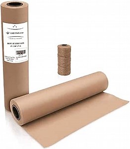 YRYM HT Brown Butcher Paper Roll for Smoker - Natural Food Grade Brown Wrapping Paper for BBQ Briskets, Smoking & Wrapping Meats, 18inch x 2100inch (176 ft) - Unbleached Unwaxed and Uncoated