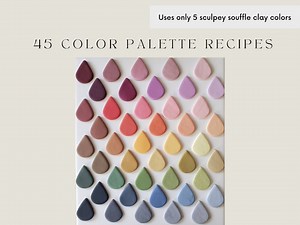 Polymer Clay Color Recipes | Sculpey Souffle | Sculpey Premo | Polymer Clay Color Mixing | Polymer Clay Tutorial | Digital Download | - Etsy