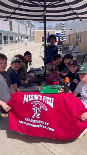 Lunch just got a little brighter at Shaker Middle School! Thanks to your support of Paesans Pizza, we were able to donate and help the school purchase beautiful outdoor patio furniture for the kids to enjoy the sunshine during lunch. Seeing their smiles is what it’s all about. Here’s to more pizza, more giving, and more good days ahead! #PaesansPizza #CommunityMatters #ShakerMiddleSchool #LunchInTheSun | Paesan's Pizza and Restaurant