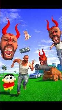 Big Head Devil Dada Vs Franklin in Indian Bike Driving 3d #shortsfeed