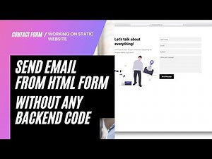Send Email From HTML Form Without Any Backend Code | Send An Email From Static Website Contact Form
