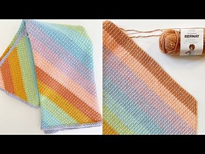 Crochet C2C Mesh Stitch Blanket