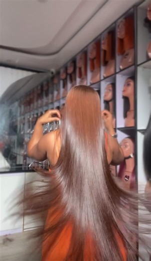 Luxury Bone Straight Hair in Chestnut Brown