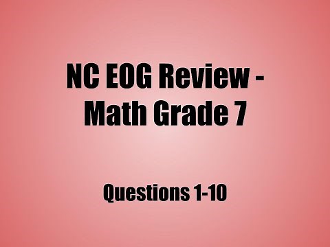 NC EOG Math 7 Review, Questions 1-10