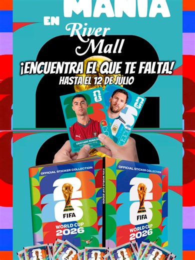 ⚽🏆 ¡Vive la experiencia del Museo del Balón en River Mall! Recorre la historia de todos los mundiales descubriendo los balones más icónicos 🌎✨ distribuidos en subsuelo 1, planta baja y planta alta del centro comercial. Además te esperamos en nuestra zona de CROMOMANÍA 🏆✨ para que puedas intercambiar tus cromos de colección para completar tu álbum del mundial. 📖🌎⚽ 🤓Te esperamos en planta baja, 📍 frente a Almacenes La Ganga, para compartir la emoción, hacer nuevos intercambios y vivir junto