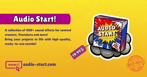 Audio-Start over 400  profesional sound efects for content creators