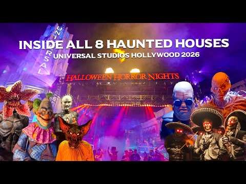 [2026] INSIDE ALL 8 Halloween Horror Nights Houses at Universal Studios Hollywood | Walkthrough!