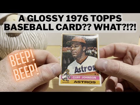 A Glossy 1976 Topps Baseball Card? What Happened To This Card and Why Would Someone Do This????