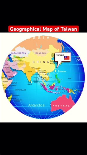 Geographical Map of Taiwan 🇹🇼