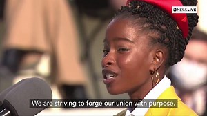 13K views · 440 reactions | Still can’t get over how Amanda Gorman, the nation’s first Youth Poet Laureate and youngest-ever inaugural poet (22), having overcome childhood auditory processing and speech articulation challenges, flawlessly addressed our new President and VP with the stunning 110-line poem of hope and unity “The Hill We Climb” at the Inauguration. | Freeform | Facebook