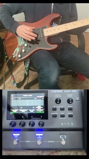 Delay Trails while tuning on the BOSS GX-10 & GX-100 #musicproduction #music #guitar #guitarfx