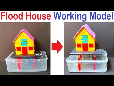 floating flood house working model for science exhibition - diy - simple and easy steps | DIY pandit