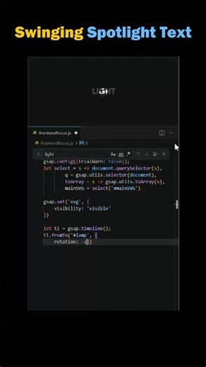 Hanging Text Reveal Animation 🔥 | GSAP + SVG Magic