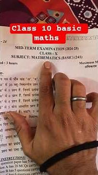 class 10 basic maths Mid term paper 2025 (previous years question paper class 10/ cbse/september2025