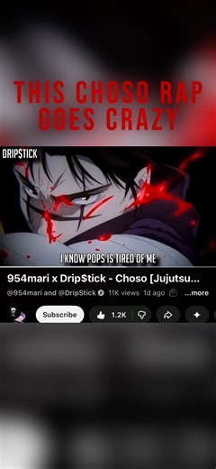 CHOSO RAP #jujutsukaisen #dripstick