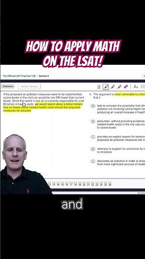 How to Use Basic Math Principles to Find #LSAT #logicalreasoning flaws Using PrepTest 158 #lsatprep
