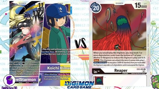 「搬运」数码暴龙DTCG对战视频 [BeelStarmon Hybrid (Purple) vs D-Reaper (White) ]