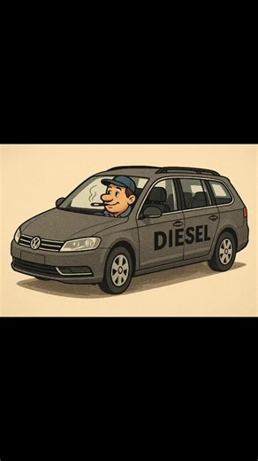 typischer Diesel Fahrer #diesel #vw #kombi #passat #cartoon