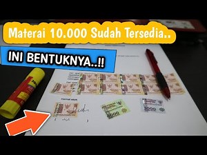 Update Materai 10.000 Sudah Tersedia || Berikut Cara Penerapannya