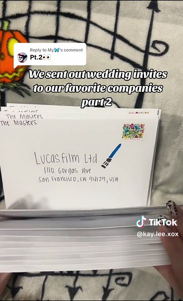 Replying to @My🦋 Haven’t heard back from the first companies yet but sent these out too. Will keep updated. :) #wedding #foryou #trending #bride #gettingmarried #invites #viral #brands #2024bride