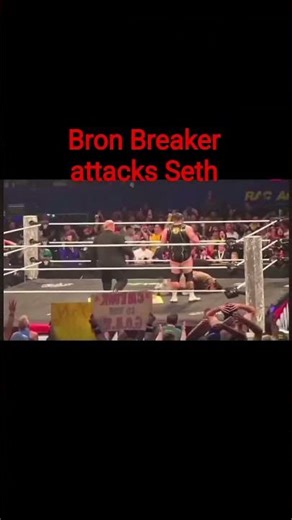 Bron Breaker attacks Seth Rollins.Paul Heyman betrays Seth Rollins #wwe #wweraw #sethrollins