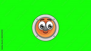 speaker cartoon with a smiling face with heart eyes, emoji emoticon animation